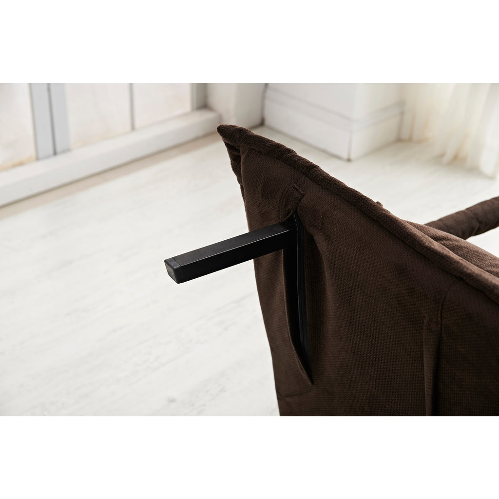 Dark Brown Fabric Multi-Functional Click Clack Chair