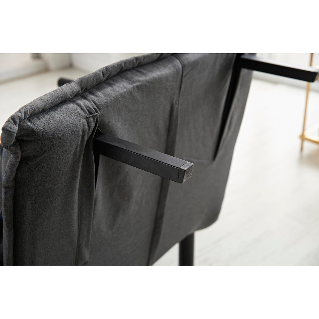 Gray Fabric Multi-Functional Click Clack Chair w/ Pillow