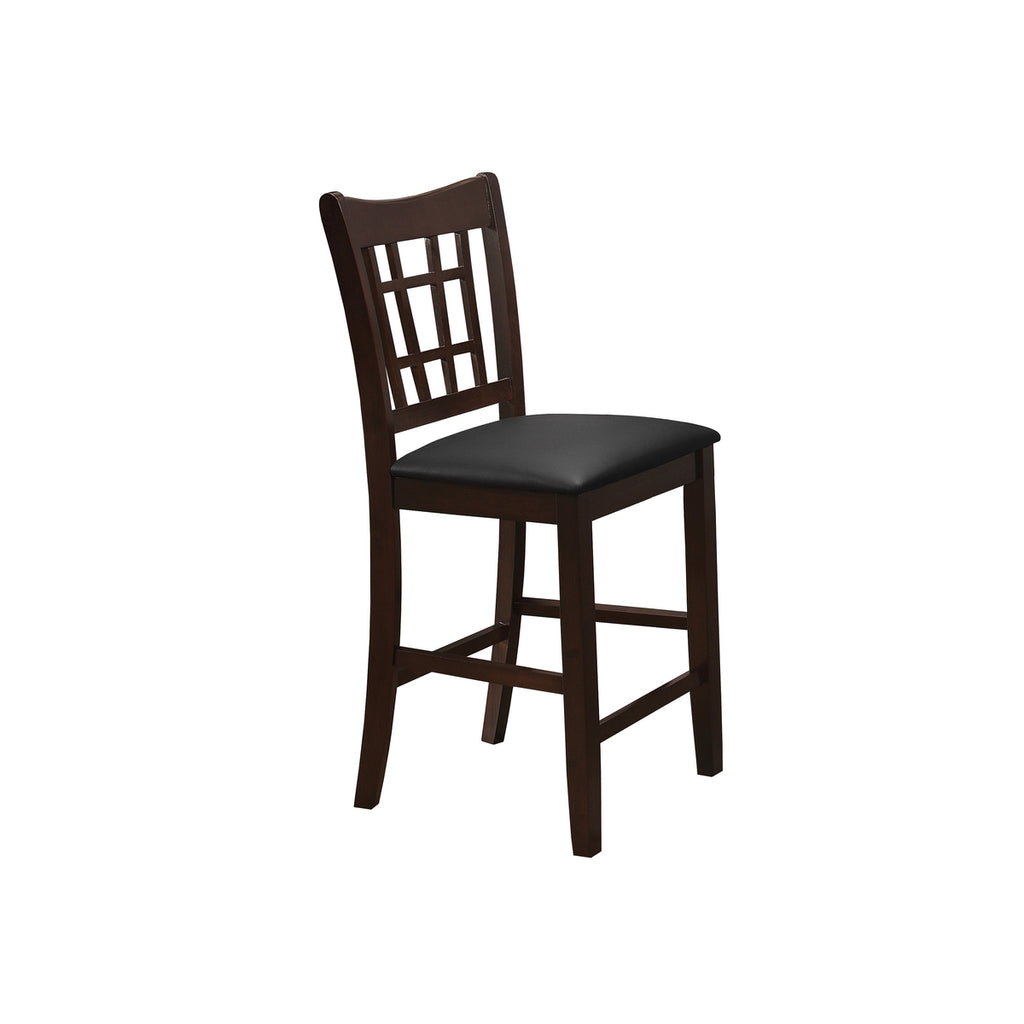 Espresso Wooden Square Counter Table Set w/ MDF Top (5-Piece)