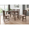Walnut Wooden Dining Table Set w/ MDF Top (5-Piece)