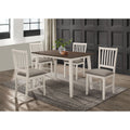 Taupe & Walnut 2-Tone Wooden Dining Table Set w/ MDF Top (5-Piece)
