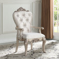 Gorsedd - Arm Chair (Set of 2) - Cream Fabric & Golden Ivory