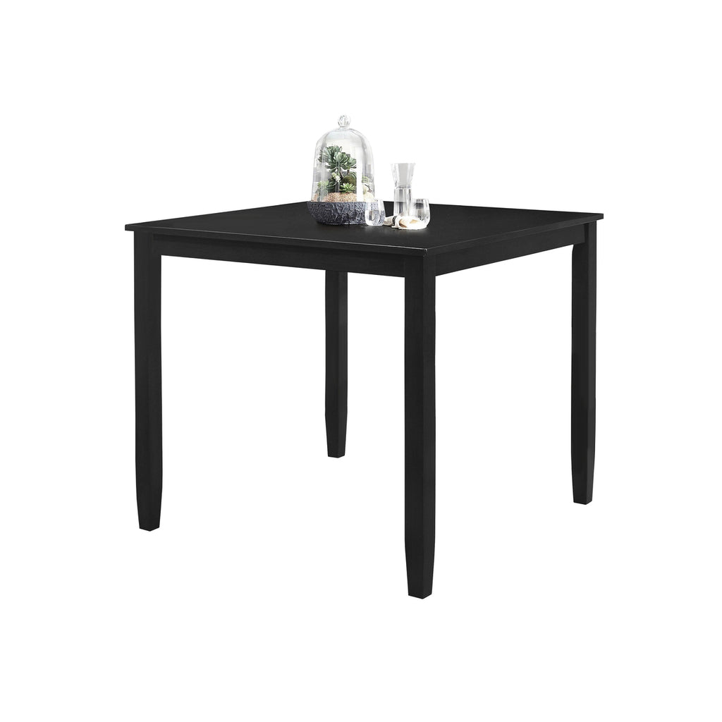 Black Wooden Square Counter Table Set w/ MDF Top (5-Piece)