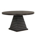 Plateau - 54" Round Dining Table - Top & Base - Rustic Espresso