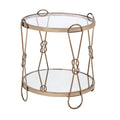 Zekera - End Table - Mirrored & Champagne