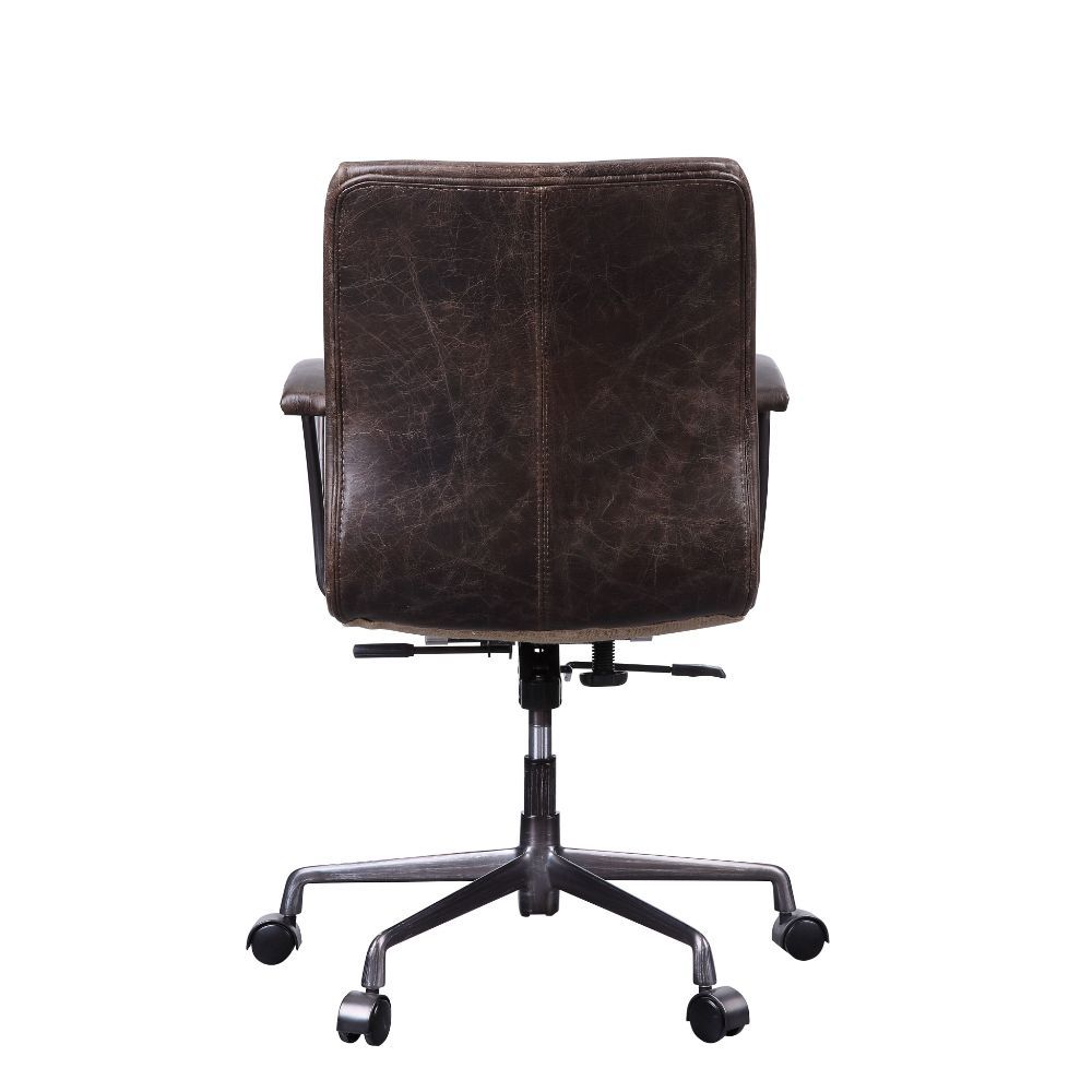 Zooey - Office Chair - Distress Chocolate Top Grain Leather