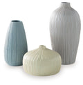 Eiderman - Vase Set (Set of 3) - Gray / Blue / Green