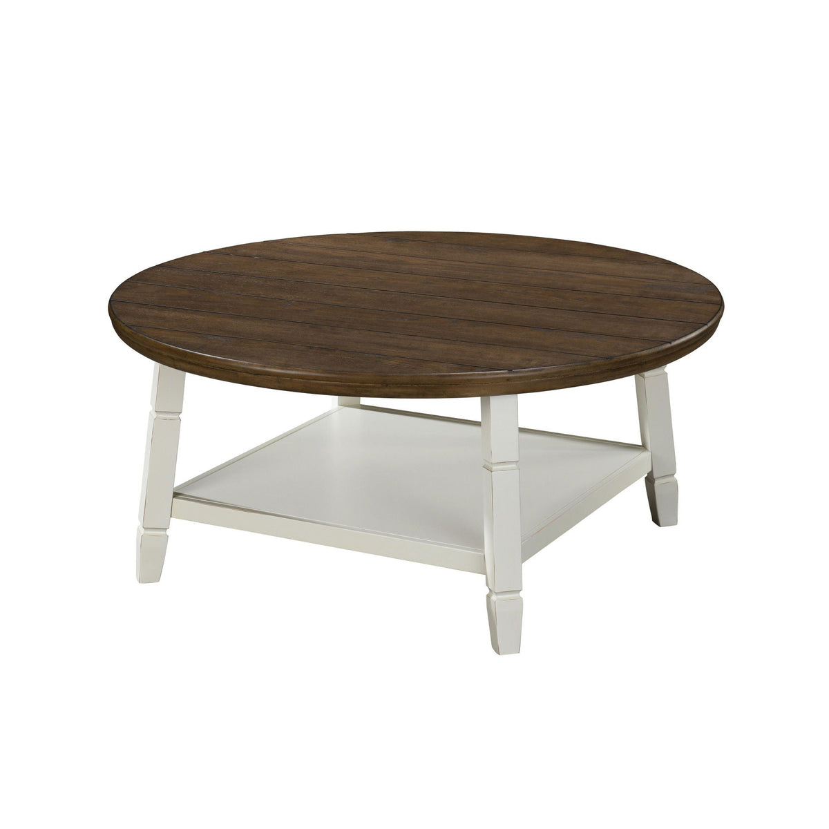 Flaherty - 3 Piece Occasional Set (1 Coffee & 2 End Tables) - Brown / White
