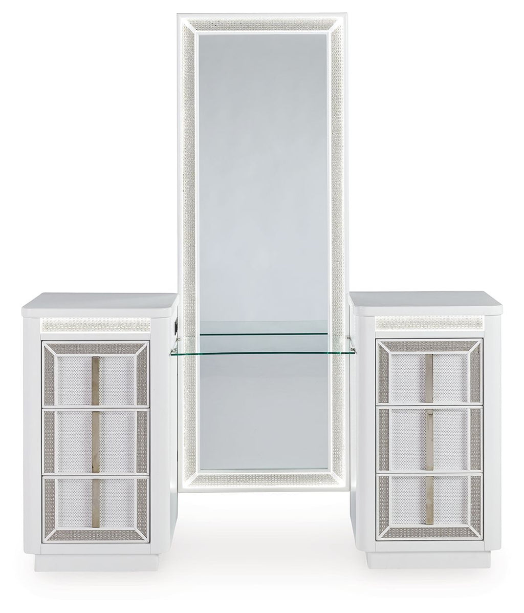 Chalanna - Vanity With Mirror - White