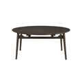 Rex - 65" Round Table With Self Storing Leaves - Walnut Brown