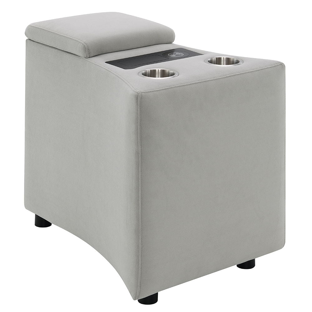 Emee - Console With USB - Gray Corduroy
