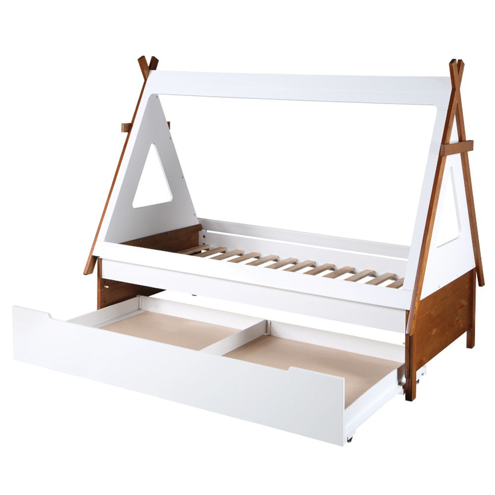 Loreen - Twin Bed - Oak & White