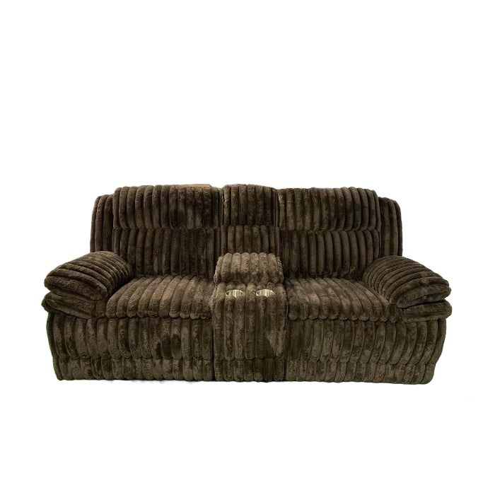 Brown Corduroy Manual Recliners Glider Sofa Set (3-Piece)