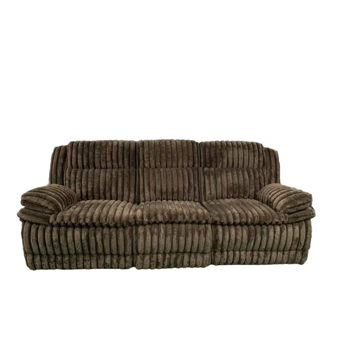 Brown Corduroy Manual Recliners Glider Sofa Set (3-Piece)