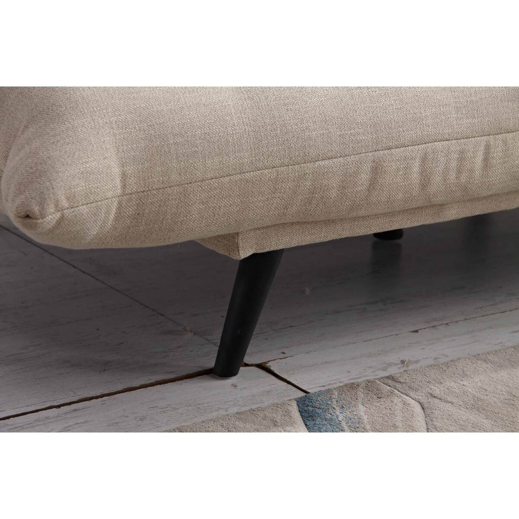 Beige Multi-Functional Click Clack Plush Futon
