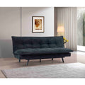 Black Sherpa Multi-Functional Click Clack Plush Futon
