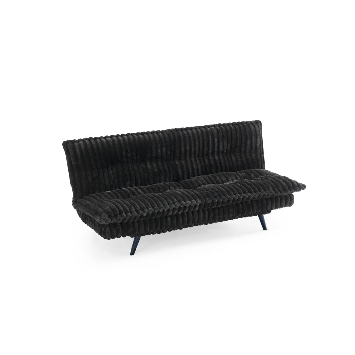 Black Corduroy Multi-Functional Click Clack Plush Futon
