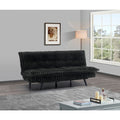 Black Corduroy Multi-Functional Click Clack Plush Futon