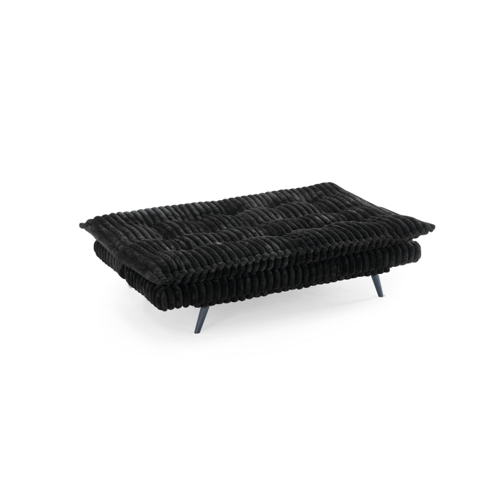 Black Corduroy Multi-Functional Click Clack Plush Futon