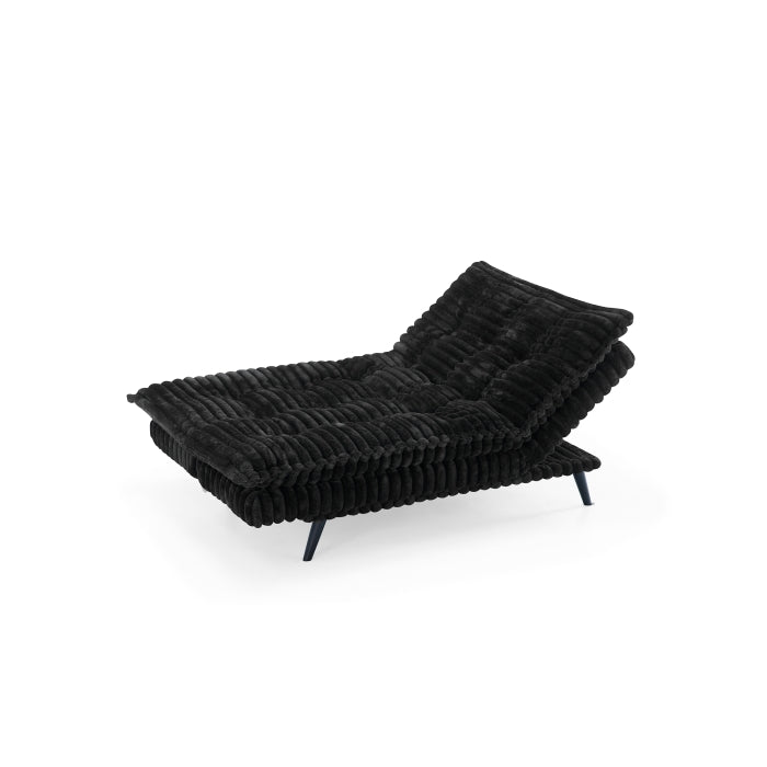 Black Corduroy Multi-Functional Click Clack Plush Futon