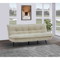 Beige Corduroy Multi-Functional Click Clack Plush Futon
