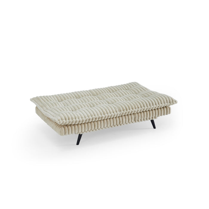 Beige Corduroy Multi-Functional Click Clack Plush Futon