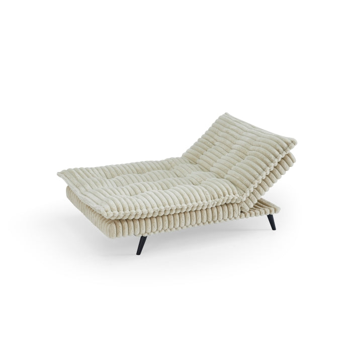 Beige Corduroy Multi-Functional Click Clack Plush Futon