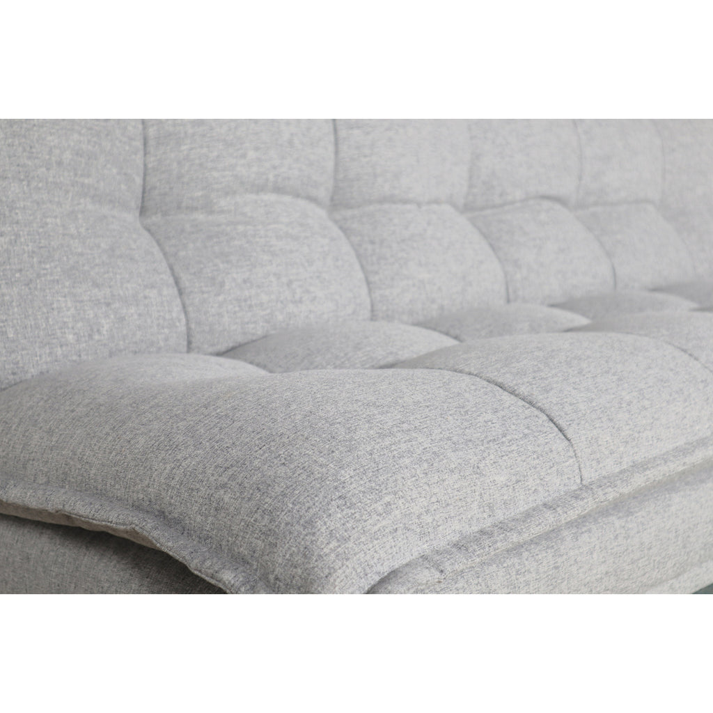 Light Gray Pillow Top Multi-Functional Click Clack Futon