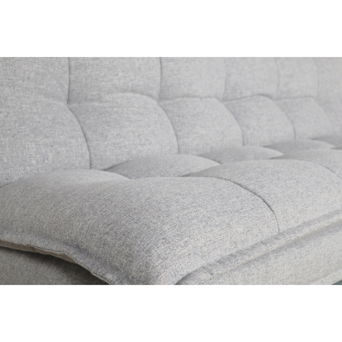 Light Gray Pillow Top Multi-Functional Click Clack Futon
