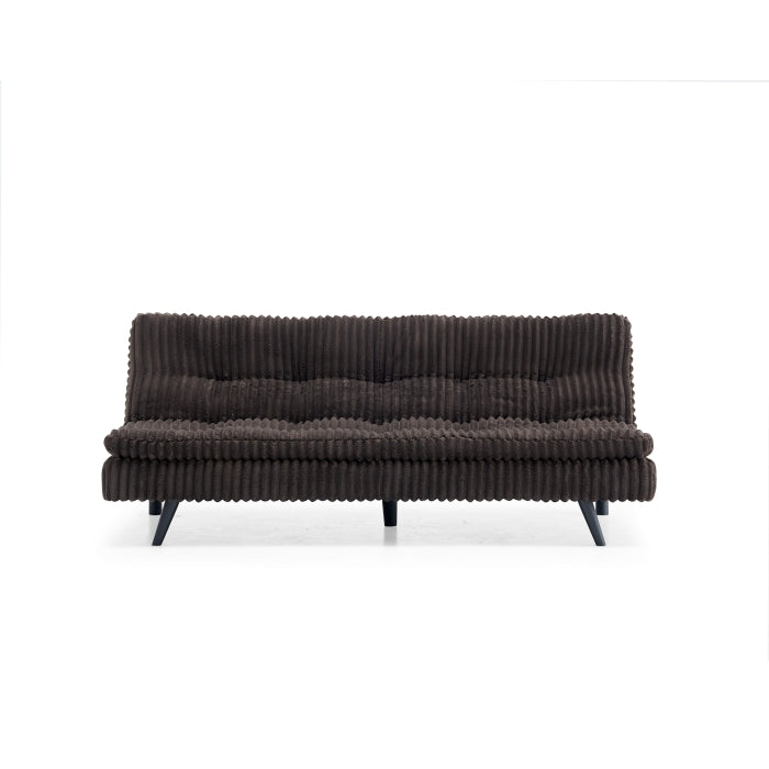 Dark Brown Corduroy Pillow Top Plush Futon Bed