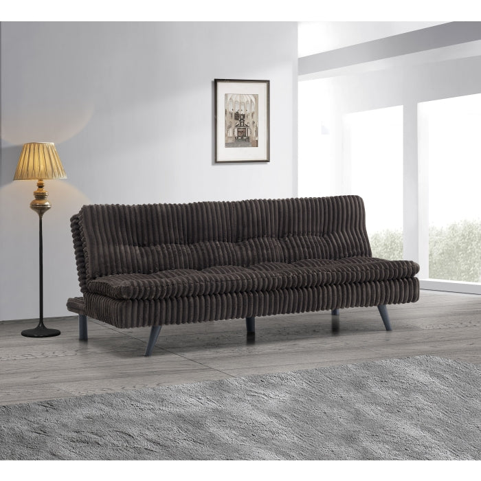 Dark Brown Corduroy Pillow Top Plush Futon Bed