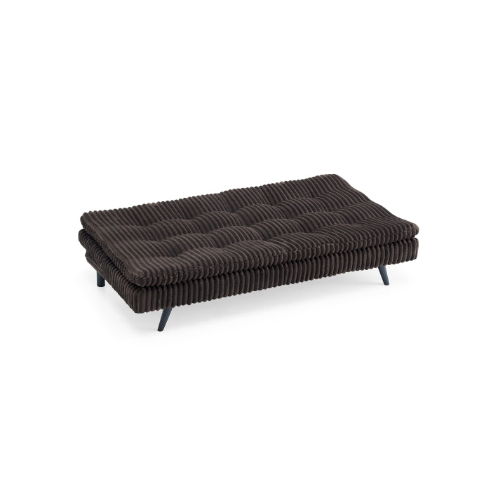 Dark Brown Corduroy Pillow Top Plush Futon Bed