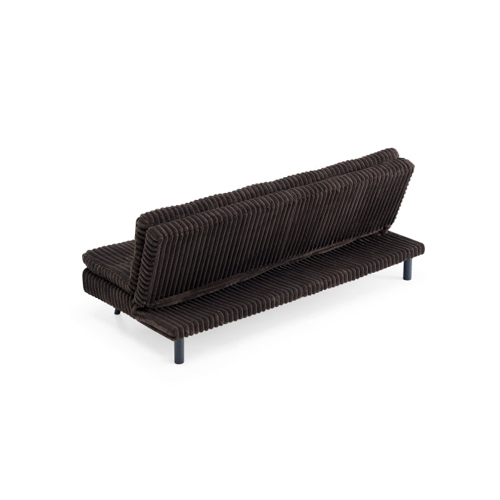 Dark Brown Corduroy Pillow Top Plush Futon Bed