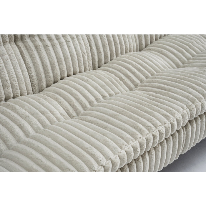 Beige Corduroy Pillow Top Plush Futon Bed