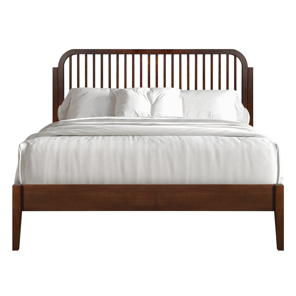 Soma - 5/0 Platform Spindle Queen Bed - Walnut