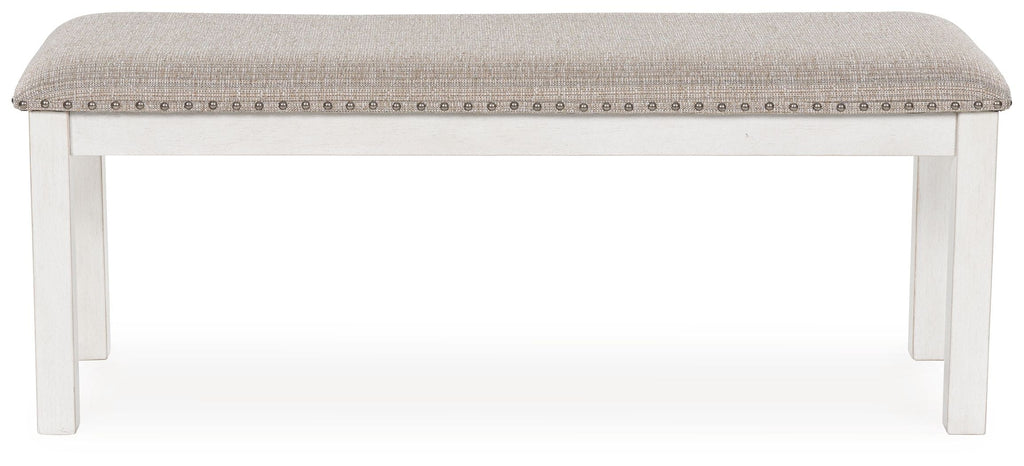 Robbinsdale - Large Upholstered Dining Room Bench - Antique White