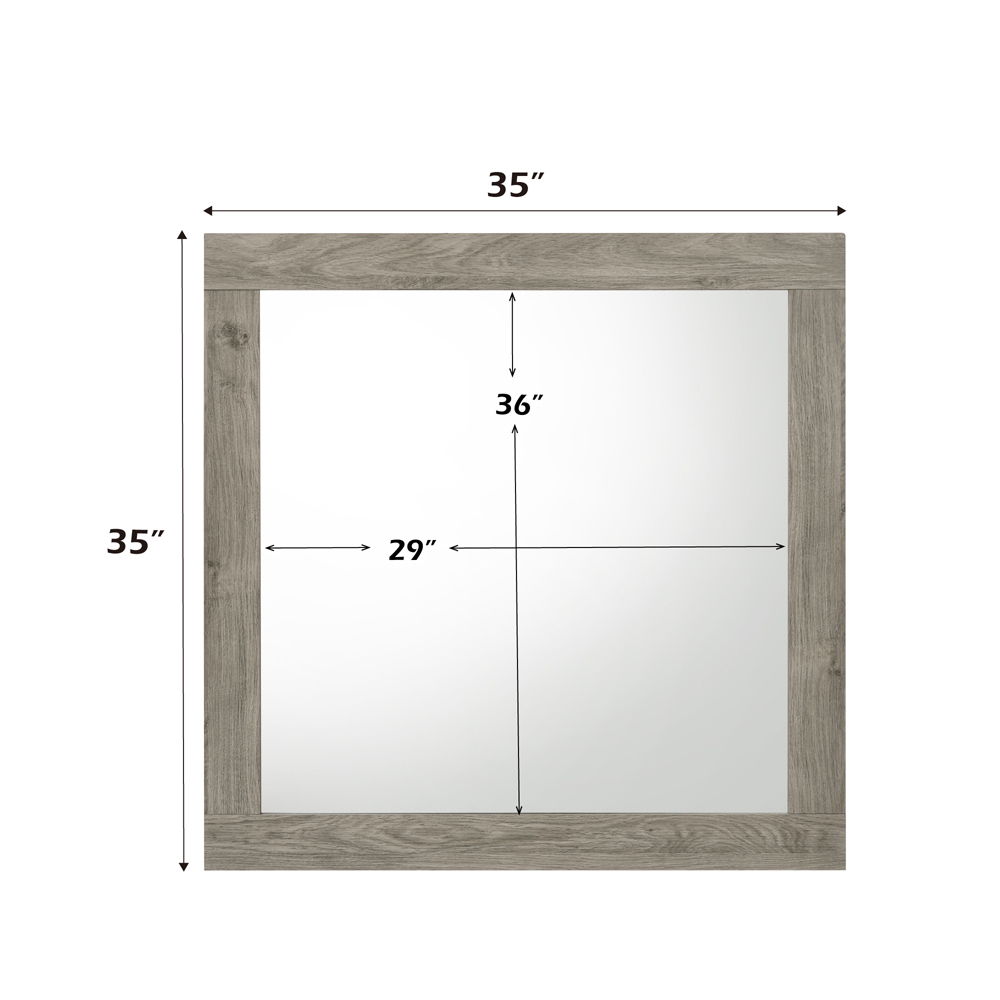 Mari - Mirror - Light Gray Finish