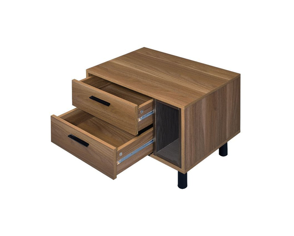 Trolgar - Accent Table - Brown Oak & Black
