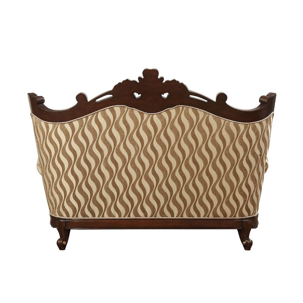 Shalisa - Loveseat With 5 Pillows (Same Lv01586) - Fabric & Walnut