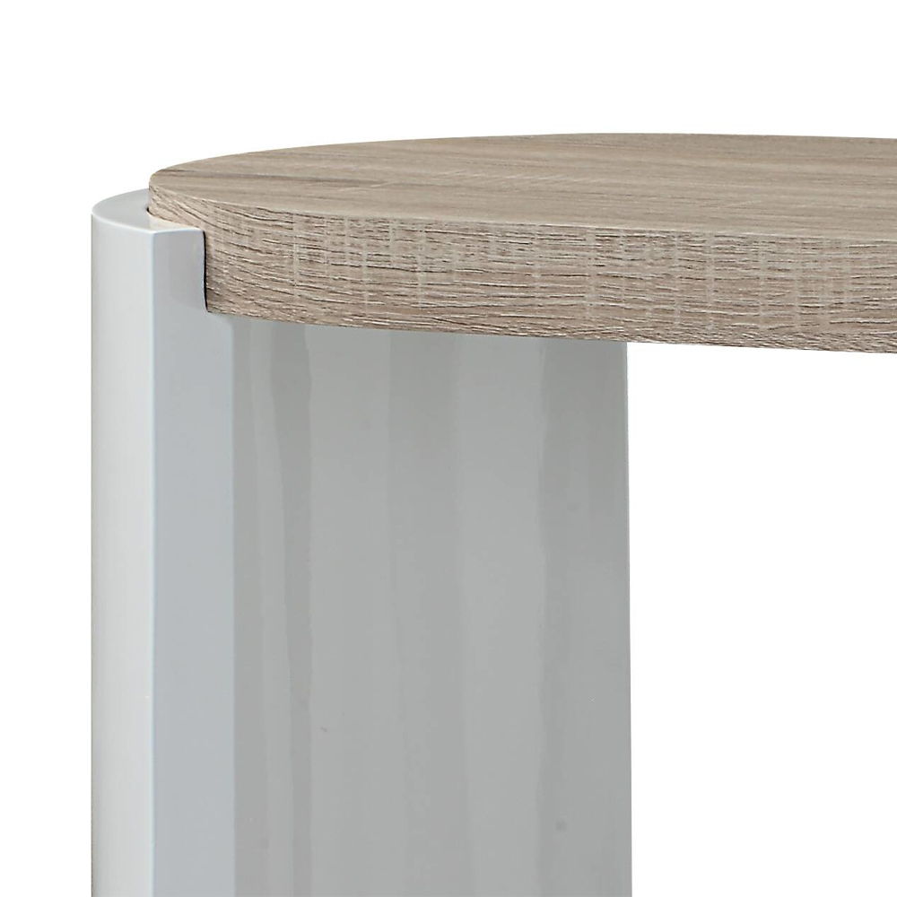 Zoma - Sofa Table - Oak & White High Gloss