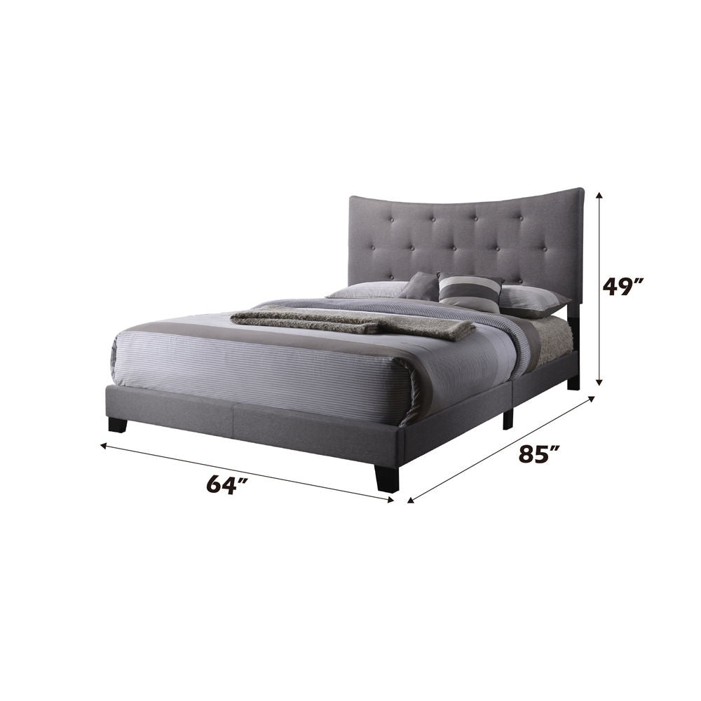 Venacha - Queen Bed - Gray Fabric