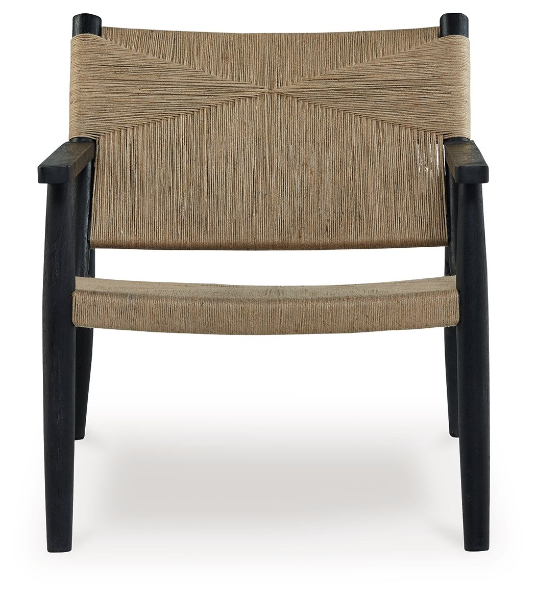 Halfmore - Accent Chair - Black / Natural