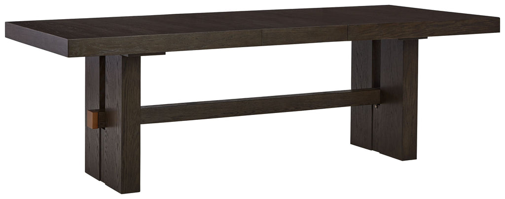 Burkhaus - Rectangular Dining Room Extension Table - Dark Brown