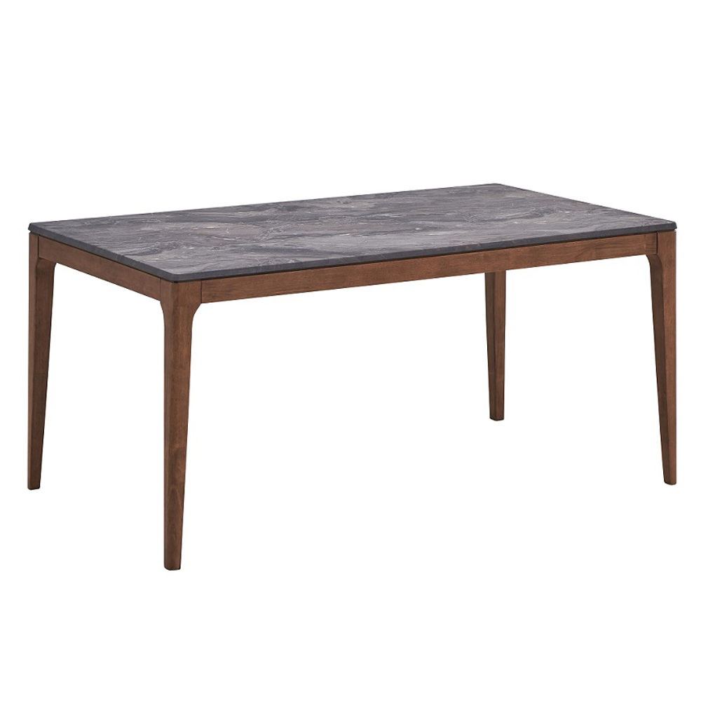 Bevis - Dining Table - Engineered Stone Top & Walnut
