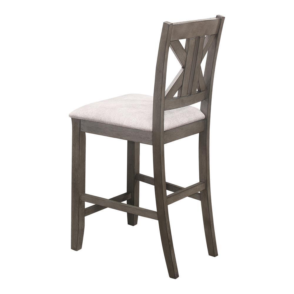 Athens - Upholstered Seat Counter Height Stool (Set of 2) - Gray