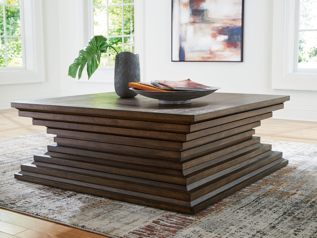 Hannodream - Square Cocktail Table - Warm Brown