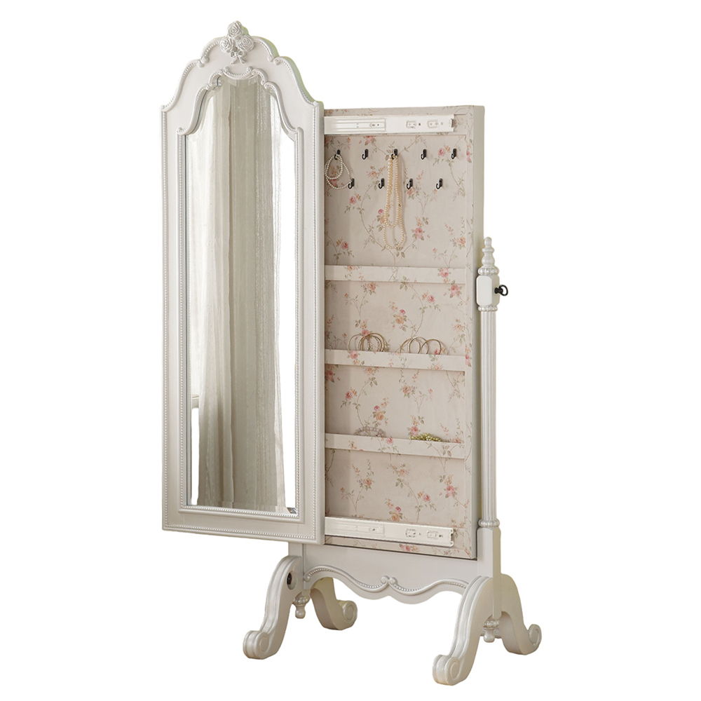 Edalene - Jewelry Armoire - Pearl White