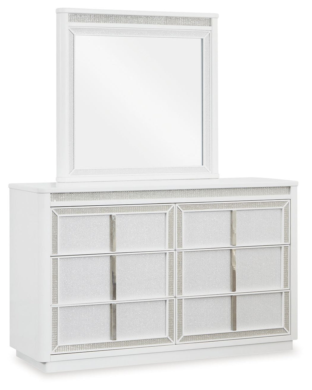Chalanna - Dresser And Mirror - White