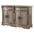 Northville - Server With Wood Top - Antique Silver
