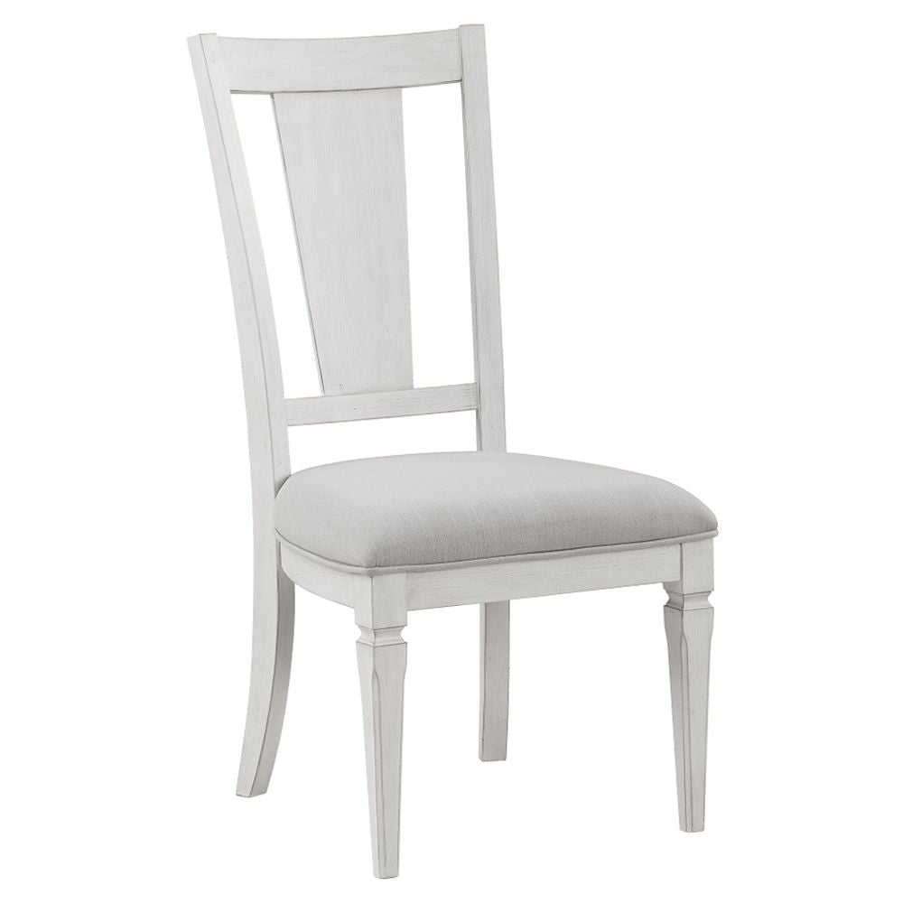 Katia - Side Chair (Set of 2) - Light Gray Linen & Weathered White